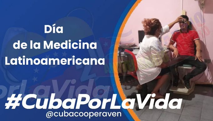 ¡Adelante, defensores de la salud y de la vida, vencedores del dolor y de la muerte! #CubaPorLaVida 
<a href="/cubacooperaven/">Brigada Médica Cubana en Venezuela</a>
<a href="/MINSAPCuba/">Ministerio de Salud Pública de Cuba</a>