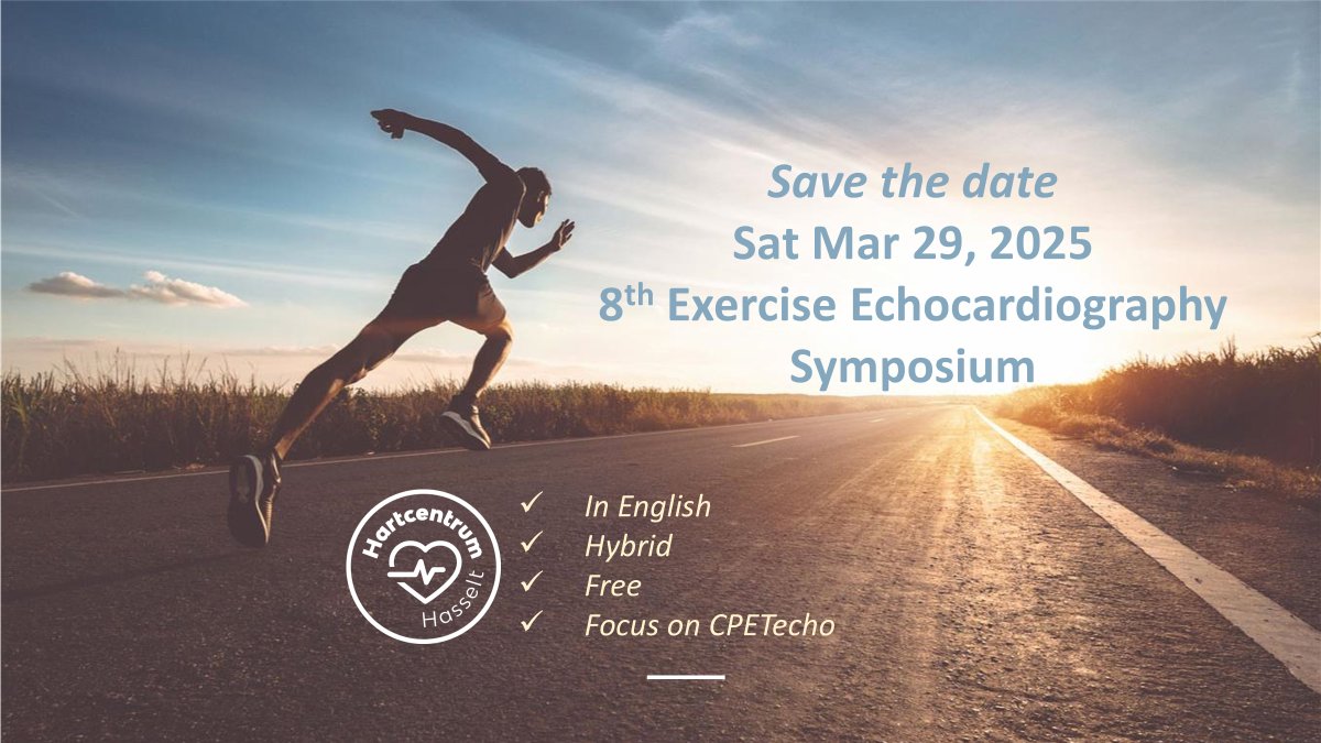 📅 Save the Date: Saturday, March 29, 2025!

Join us for the 8th Exercise Echocardiography Symposium

🌍 Hybrid Format: Join in-person or online
📚 In English
🎟️ Free Registration
💡 Focus on CPETecho

Stay tuned for more details!

#ExerciseEchocardiography #CPETecho #echofirst