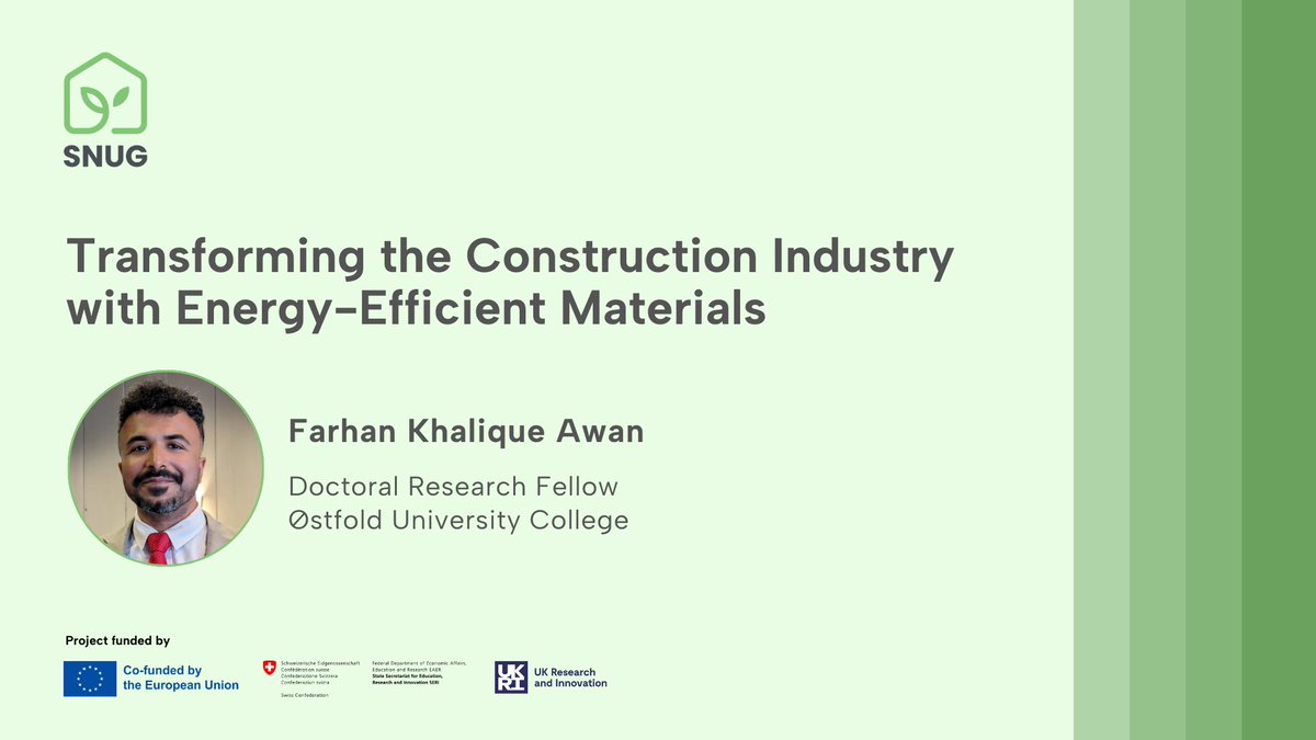 snugeu's tweet photo. New opinion article alert!

@FKAwan, Doctoral Research Fellow at 🇳🇴@hiofnorge, explores how material science is reshaping construction and delves into one of SNUG’s innovative solutions - PCM-enhanced self-leveling mortar.

Read the full article 👉 https://t.co/5rX51MBwGX https://t.co/yXXpLDrmNt