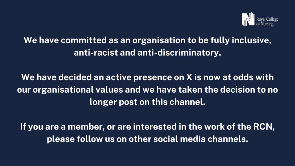 An update from the RCN on our use of X. bit.ly/3w0oSAe