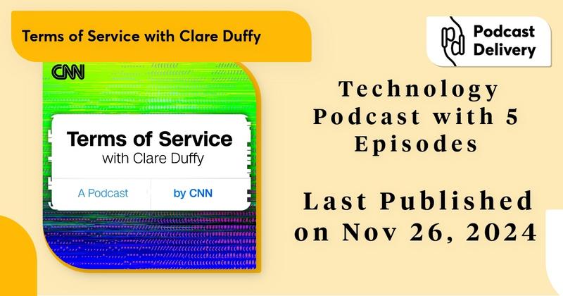 Explore the rapidly evolving world of AI, facial recognition, and social media algorithms with <a href="/CNN/">CNN</a> Tech Writer <a href="/claresduffy/">Clare Duffy</a>. Each episode demystifies the tech, cutting through the hype and fear, empowering you to engage confidently. #podcastdelivery