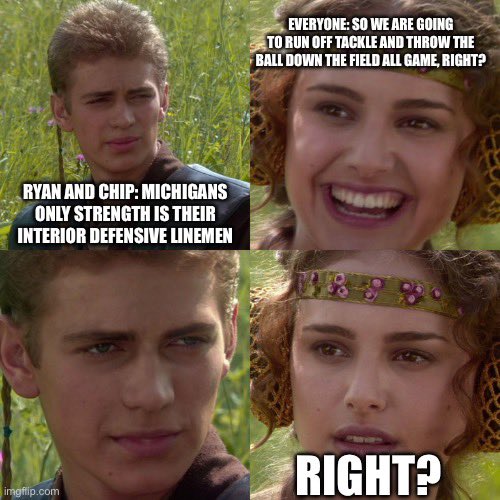 <a href="/BuckeyeNatty/">Ohio Divided</a> This meme I created Saturday was entirely just gut feel. Seems I nailed off tackle working