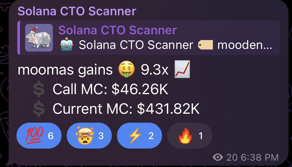 CTOScanner's tweet photo. Even bigger X has been made on our CTO call! Gj everyone ✅
7WDGMqAoBNdSZbQWzgNpxrZdwu3Xa7x7DxuS8f2qpump
#moomas
#solana #cto https://t.co/ESdUshCFi7