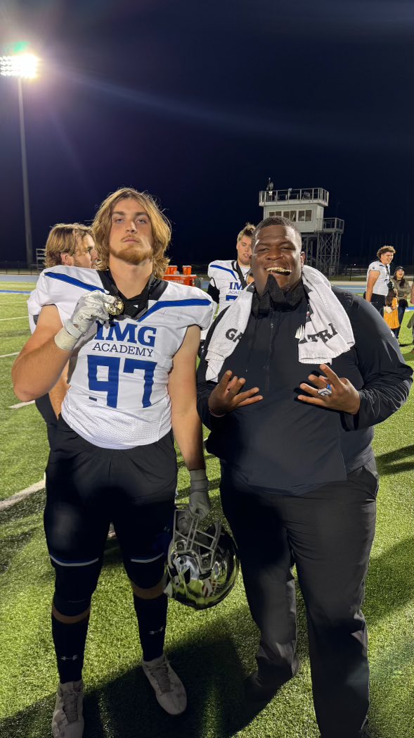 I’m officially a STATE CHAMPION‼️ 💍Thank you to my family, coaches, and teammates, and <a href="/IMGAFootball/">IMG Academy Football</a> for helping me get to this point‼️

<a href="/DLINEWHISPERER/">Coach Clark</a> <a href="/CoachJaimeIMG/">Joey Jaime 🇭🇳</a> <a href="/CoachPondIMG/">Jeff Pond</a> <a href="/JoeMento/">Joe Mento</a> <a href="/darelle_noel/">Darelle Noel</a> <a href="/BrownKai/">Kai Brown</a> <a href="/Throw_2_Win/">Coach Sam Fisher</a> <a href="/PlayBookAthlete/">PLAYBOOK ATHLETE</a>
