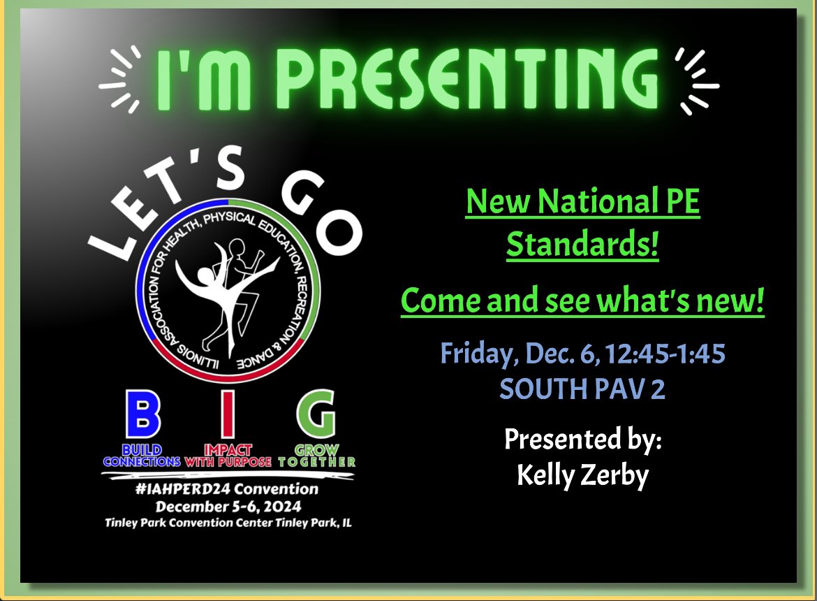 Kelly Zerby (@tall_kelly) on Twitter photo It’s almost time to Go Big <a href="/IAHPERD/">IAHPERD Illinois Assoc for Health, PE, Rec & Dance</a> with #iahperd24 It’s almost time to Go Big <a href="/IAHPERD/">IAHPERD Illinois Assoc for Health, PE, Rec & Dance</a> with #iahperd24