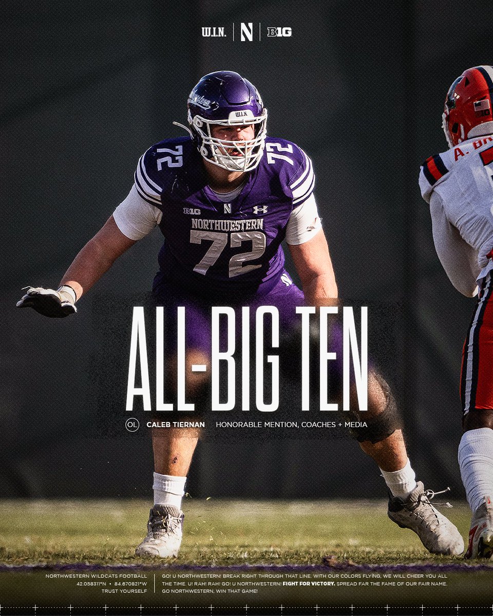 Caleb Tiernan: All-Big Ten 🏅

#GoCats x <a href="/Caleb_Tiernan/">Caleb Tiernan</a>