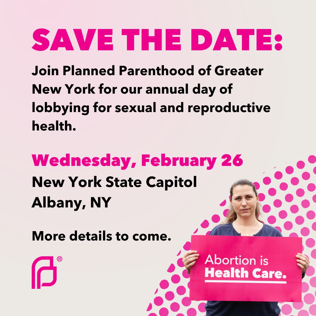 As 2024 comes to a close, (wow...what a year...), we are already preparing how we will continue to protect equitable sexual and reproductive health care in New York in 2025. Save the date for Planned Parenthood's annual Day of Action in Albany, NY. Details to come...