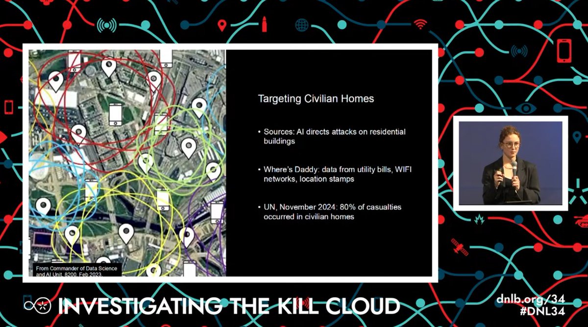 disruptberlin's tweet photo. #Lawfare, #drone targeting, norm contestation, #resistance. 

These are just few of the topics discussed during the panel "Automated #Surveillance &amp; Targeted Killing in #Gaza" at the Investigating the #KillCloud conference.
Re-watch the panel here: https://t.co/3ojt4SMwD8
 #DNL34 https://t.co/agLY5qkNnD