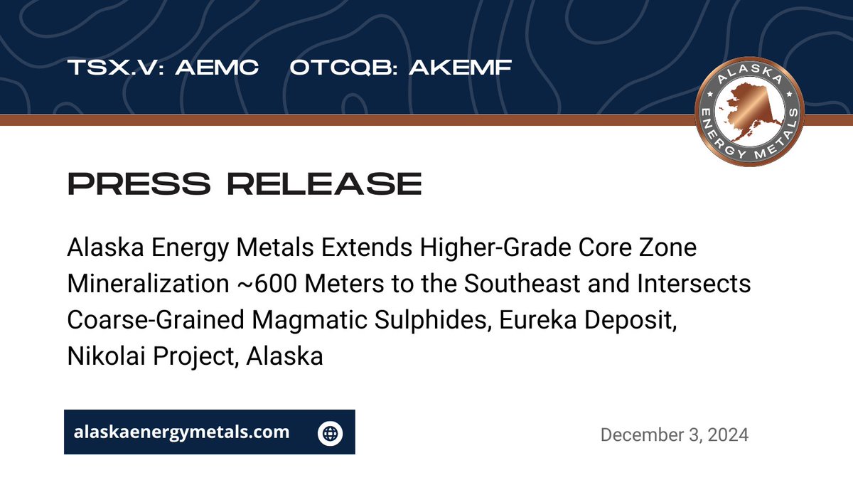 📰 Press Release: alaskaenergymetals.com/news/extends-h…