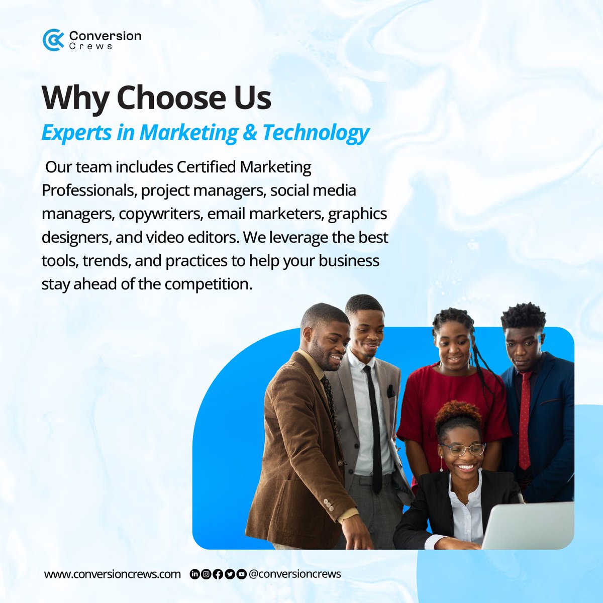 Conversioncrews's tweet photo. Letβs create a custom strategy to fast-track your growth and boost your revenue. π
Book a call with us today to get started!
https://t.co/AUtZxHtUR6
#BusinessGrowth #MarketingStrategies #SalesFunnels #DigitalMarketing #LeadGeneration #EmailMarketing #ConversionCrews https://t.co/xrLMhWGA7E