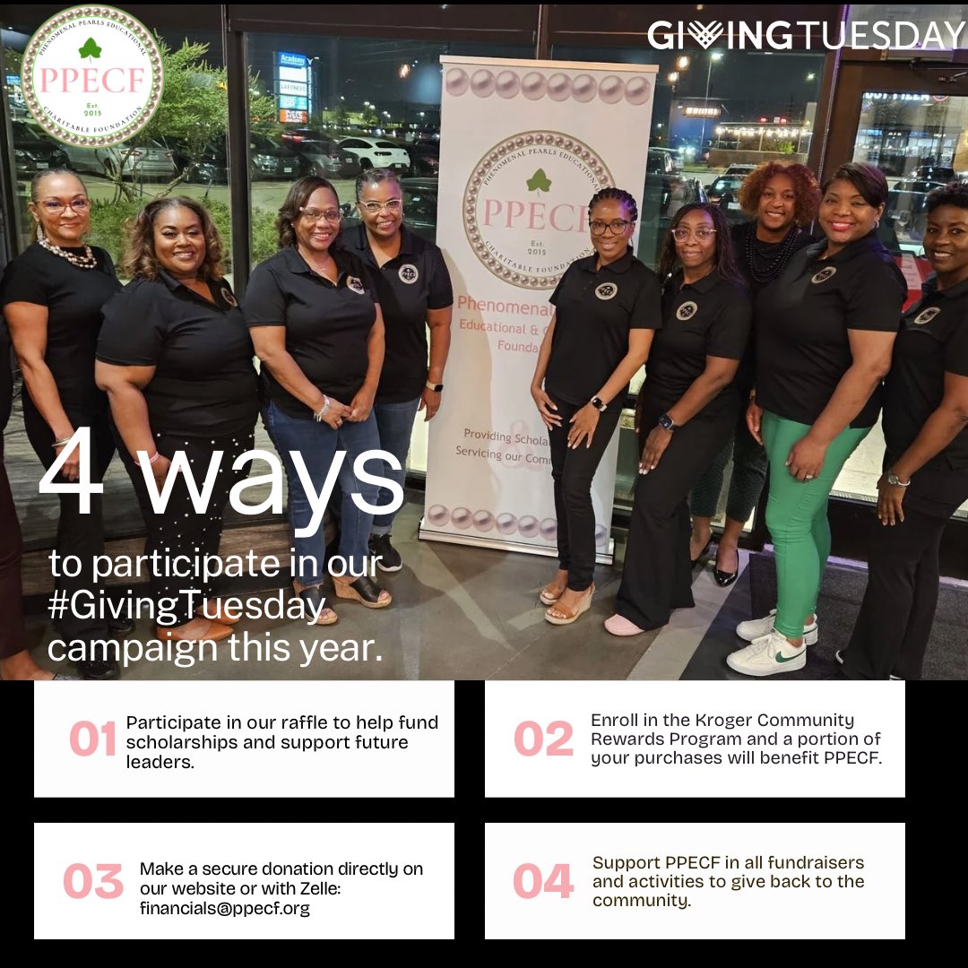 PPECF's tweet image. This #GivingTuesday, make a difference by supporting PPECF! Your donation helps empower students, fund scholarships, &amp;amp; strengthen our community. The donation can be sent via Zelle to: Financials@ppecf.org or through our website. 💙✨#PPECF