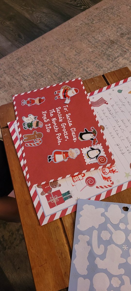 1992Izzy's tweet photo. That's our santa letter written and posted ❤️❤️ honestly I've never known a kid not have anything to ask for 🫣😂 I had to think of some things I've bought her and say ooo ask for this or that and hope she agreed 🙈🤣🤣 https://t.co/lwv4gt1T5i