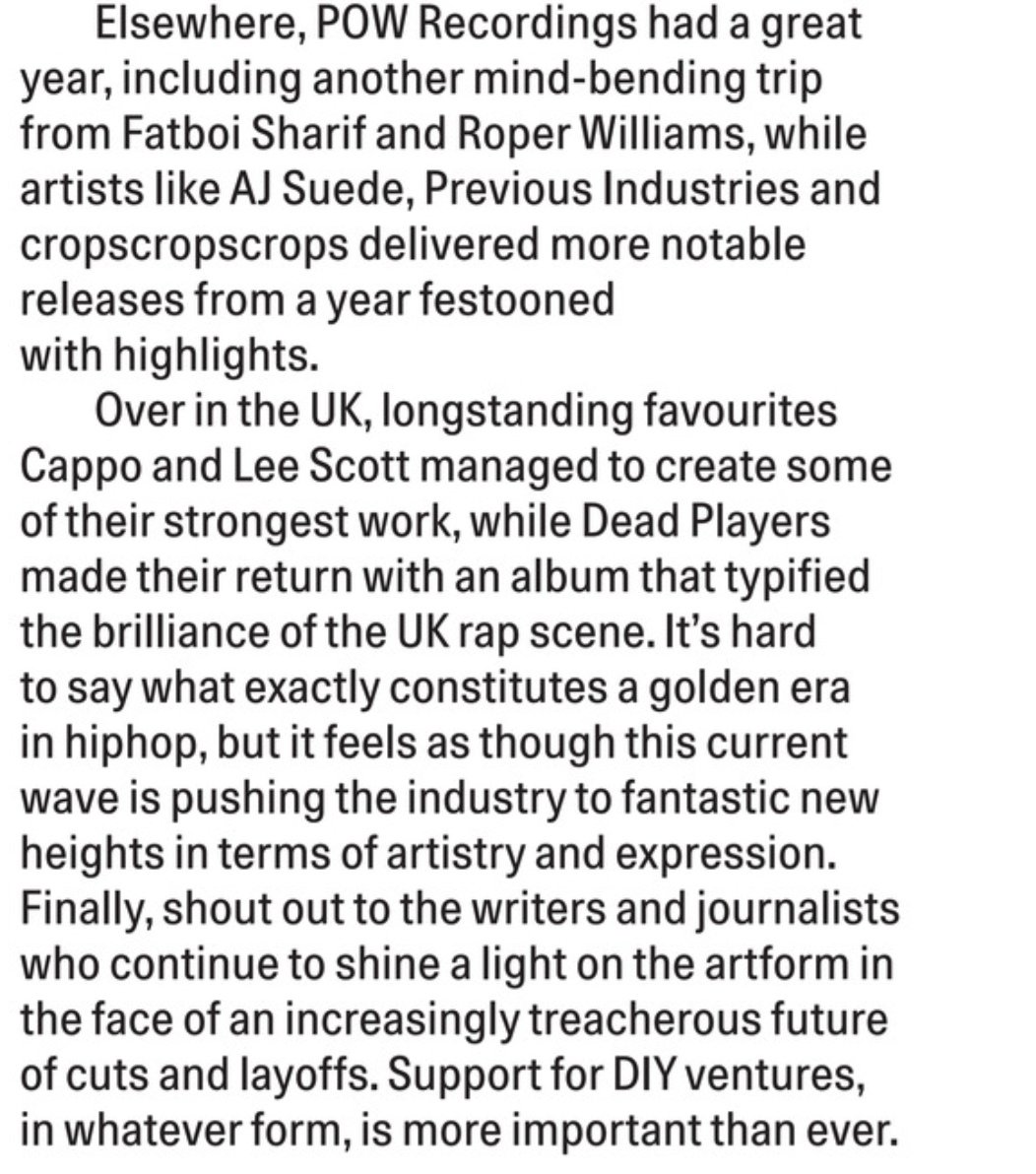 Roni Sighs (@gingerslim) on Twitter photo I wrote an end of year hip hop summary for The Wire including my top 10 from 2024
s/o <a href="/elucidwho/">REVELATOR</a> <a href="/Cavwins/">KAvalier ⚔</a> <a href="/moormother/">poetry</a> <a href="/big_dead_lung/">Lungs//Lonesword</a> <a href="/CAPPO_GENGHIS/">KAFKA_POE_MURAKAMI</a> <a href="/PlanetPremRock/">PremRock</a> @controllerseven <a href="/tinfoilfronts/">LEE SCOTT</a> <a href="/andrewwwdotnet/">andrew</a> <a href="/wavy_bagels/">Wavy Bagels</a> <a href="/cropsx3/">cropscropscrops</a> & the rest of you talented bunch I wrote an end of year hip hop summary for The Wire including my top 10 from 2024
s/o <a href="/elucidwho/">REVELATOR</a> <a href="/Cavwins/">KAvalier ⚔</a> <a href="/moormother/">poetry</a> <a href="/big_dead_lung/">Lungs//Lonesword</a> <a href="/CAPPO_GENGHIS/">KAFKA_POE_MURAKAMI</a> <a href="/PlanetPremRock/">PremRock</a> @controllerseven <a href="/tinfoilfronts/">LEE SCOTT</a> <a href="/andrewwwdotnet/">andrew</a> <a href="/wavy_bagels/">Wavy Bagels</a> <a href="/cropsx3/">cropscropscrops</a> & the rest of you talented bunch