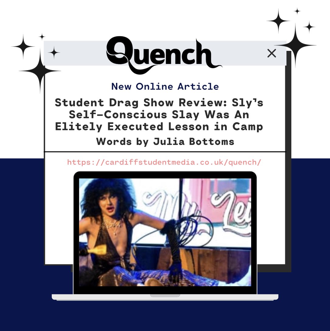 ⭐️New Online Article - Culture ⭐️

Julia writes about her experience watching ‘Sly’, a student-run drag show. ✨

Click the link below to read ⬇️

cardiffstudentmedia.co.uk/quench/culture…

#CardiffUni #QuenchMag #Sly