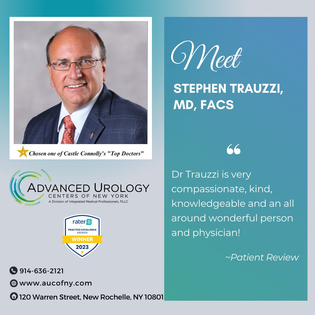 Dr. Stephen Trauzzi is a native of New York City and is presently the President of the New York State Urological Society.

Learn more about Dr. Trauzzi on our website at aucofny.com/stephen-trauzz…
#meettheteam #urologist #aucny