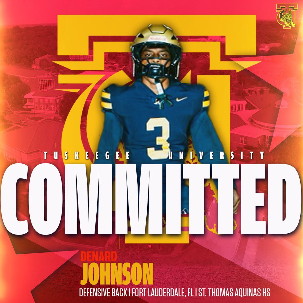 Denard Johnson (@denardjohnson_8) on Twitter photo More Than Grateful And Honored🙏🏾. All Glory To God. #COMMITTED #GoldenTigers #TAPS <a href="/milesrobinsonjr/">Miles Robinson Jr.</a> <a href="/carterlj1_dc/">Joseph Carter</a> <a href="/SkegeeFootball/">Tuskegee Football</a> <a href="/CoachHarriott/">Roger Harriott</a> <a href="/J_Nelson1/">Coach</a> <a href="/STA_Football/">Aquinas Football</a> More Than Grateful And Honored🙏🏾. All Glory To God. #COMMITTED #GoldenTigers #TAPS <a href="/milesrobinsonjr/">Miles Robinson Jr.</a> <a href="/carterlj1_dc/">Joseph Carter</a> <a href="/SkegeeFootball/">Tuskegee Football</a> <a href="/CoachHarriott/">Roger Harriott</a> <a href="/J_Nelson1/">Coach</a> <a href="/STA_Football/">Aquinas Football</a>