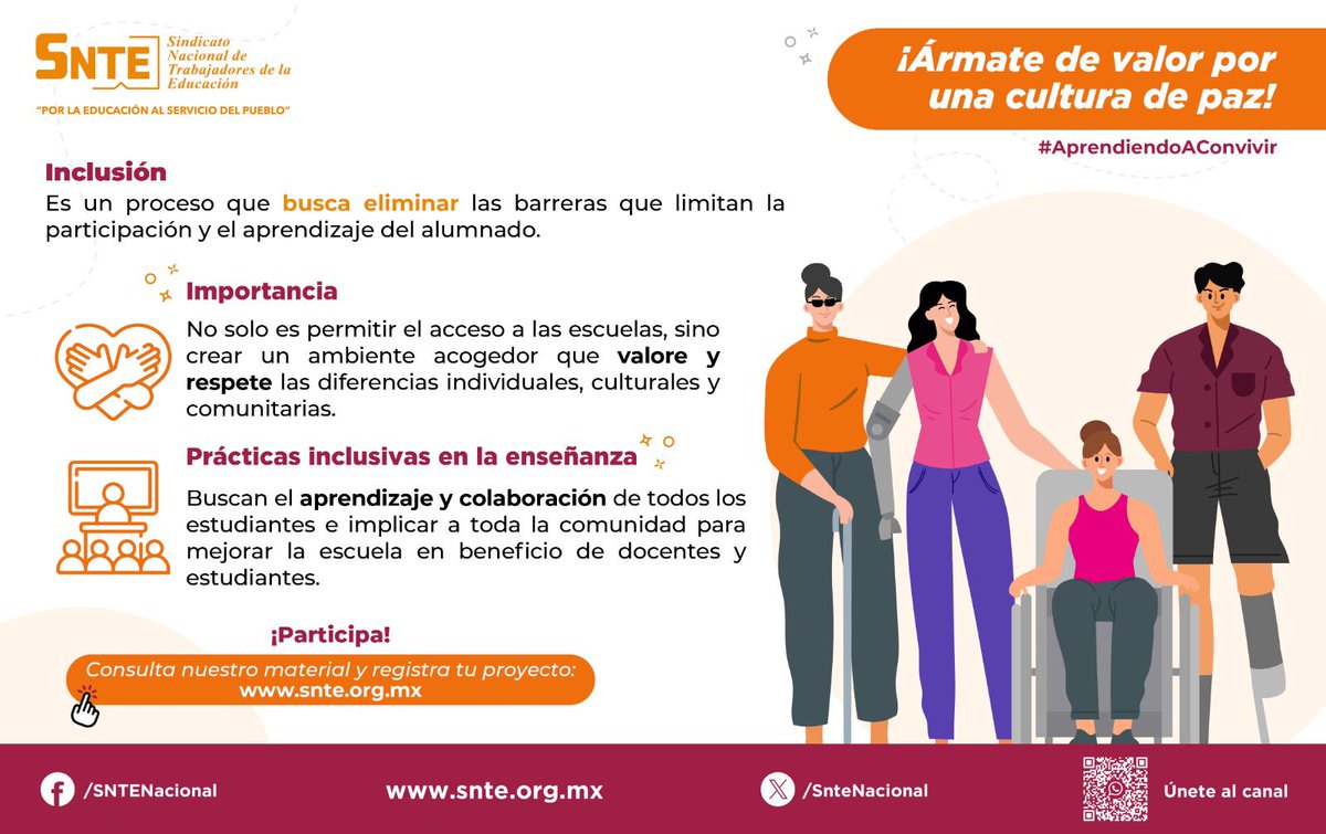 SNTE53SINALOA's tweet photo. ¡Á𝕣𝕞𝕒𝕥𝕖 𝕕𝕖 𝕧𝕒𝕝𝕠𝕣 𝕡𝕠𝕣 𝕦𝕟𝕒 𝕔𝕦𝕝𝕥𝕦𝕣𝕒 𝕕𝕖 𝕡𝕒𝕫!

🌎En el Día Internacional de las Personas con Discapacidad,  promovamos entornos libres de violencia en escuelas y hogares. 
¡Participa en esta campaña!
👉 https://t.co/hNwb9yTbU8
#AprendiendoAConvivir https://t.co/LtkEHkbas3