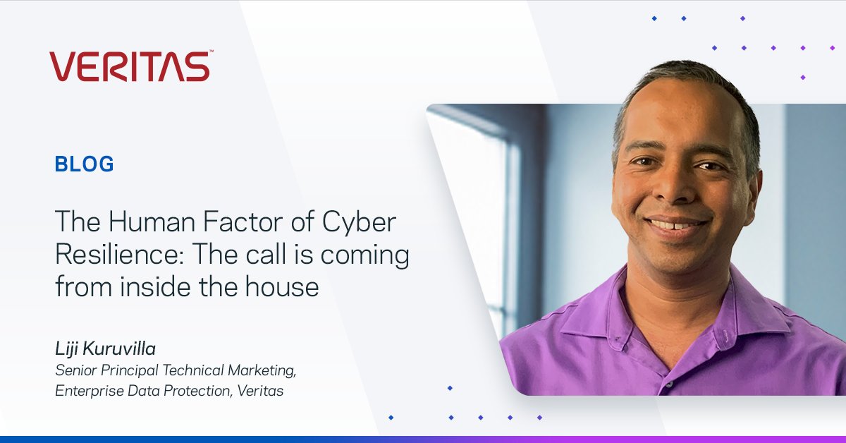 Discover how the human factor plays a crucial role in cyber resilience. Dive into insider threats and how to safeguard against them with insights from Liji Kuruvilla. Learn more: vrt.as/3LW0CUQ
