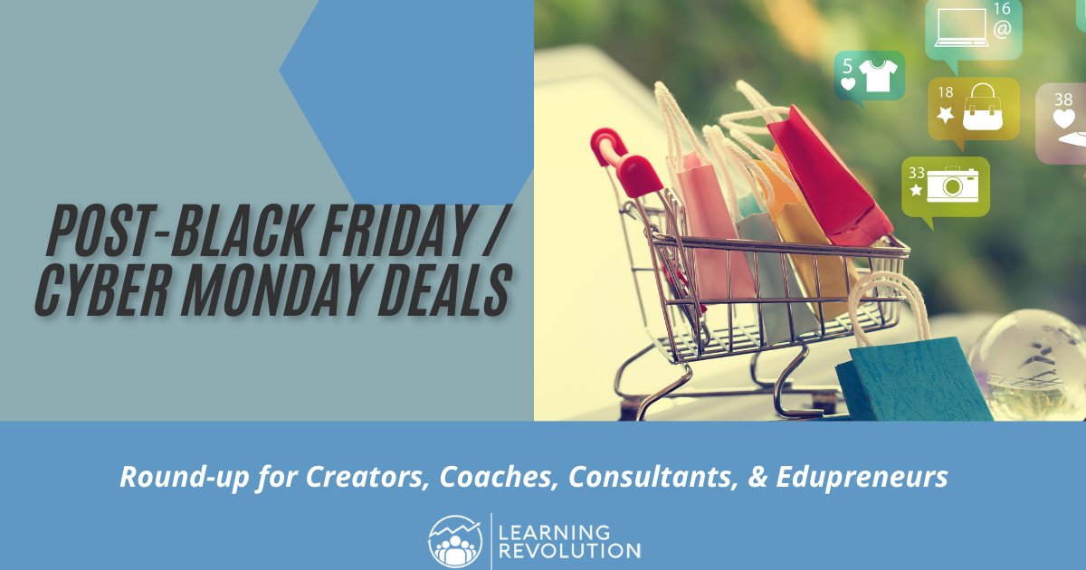learnrevhq's tweet image. Cyber Monday might be over, but these offers aren’t. Check out our updated round-up of deals for creators, coaches, and consultants that are still available but note that many of them end today. Shop post-Black Friday / Cyber Monday deals now!
bit.ly/3VcyrTY