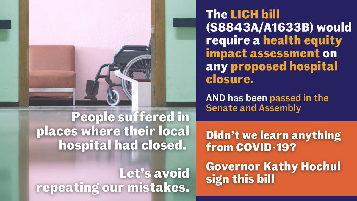 HealthCareForAll NY (@hcfany) on Twitter photo Thanks to leadership of <a href="/NYSenatorRivera/">Gustavo Rivera</a> and <a href="/JoAnneSimonBK52/">Jo Anne Simon 文雅麗 🟧</a>, the Local Input for Community Health Care (LICH) bill (S.8843A, A1633B) passed the NY State Senate and Assembly by strong majorities earlier this year.
Now it's time for <a href="/GovKathyHochul/">Governor Kathy Hochul</a> to sign the LICH bill into law Thanks to leadership of <a href="/NYSenatorRivera/">Gustavo Rivera</a> and <a href="/JoAnneSimonBK52/">Jo Anne Simon 文雅麗 🟧</a>, the Local Input for Community Health Care (LICH) bill (S.8843A, A1633B) passed the NY State Senate and Assembly by strong majorities earlier this year.
Now it's time for <a href="/GovKathyHochul/">Governor Kathy Hochul</a> to sign the LICH bill into law