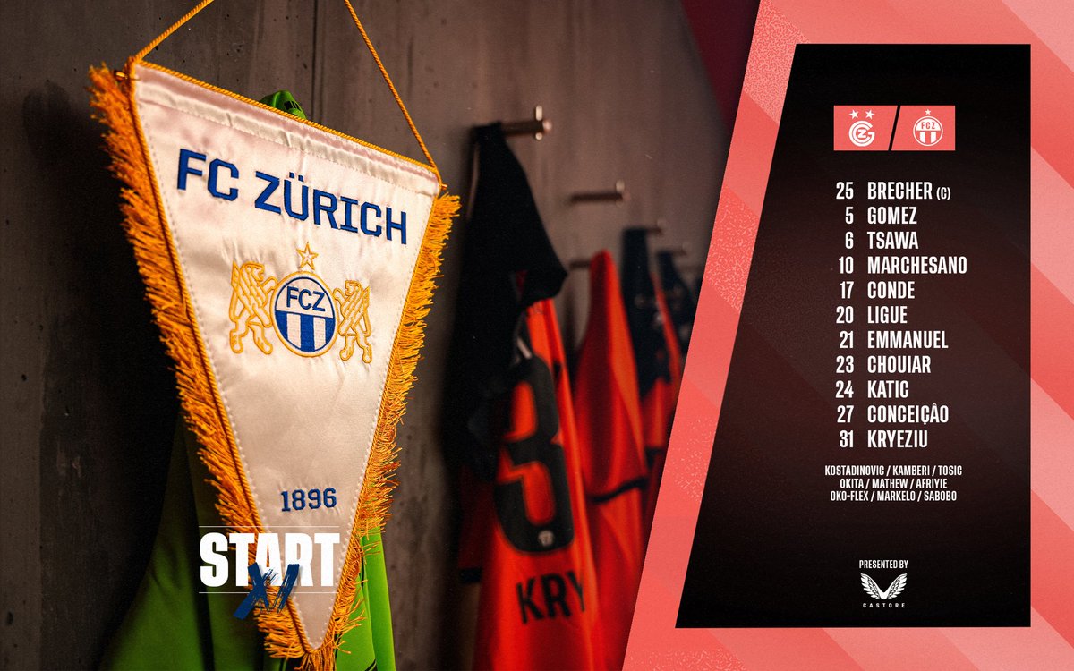 fc_zuerich's tweet photo. Diese 11 FCZ’ler starten ins Cupderby. 📄
Verletzt: Ballet, Di Giusto, Krasniqi, Leidner
#GCFCZ #fcz #NieUsenandGah https://t.co/4ETnLFT36U