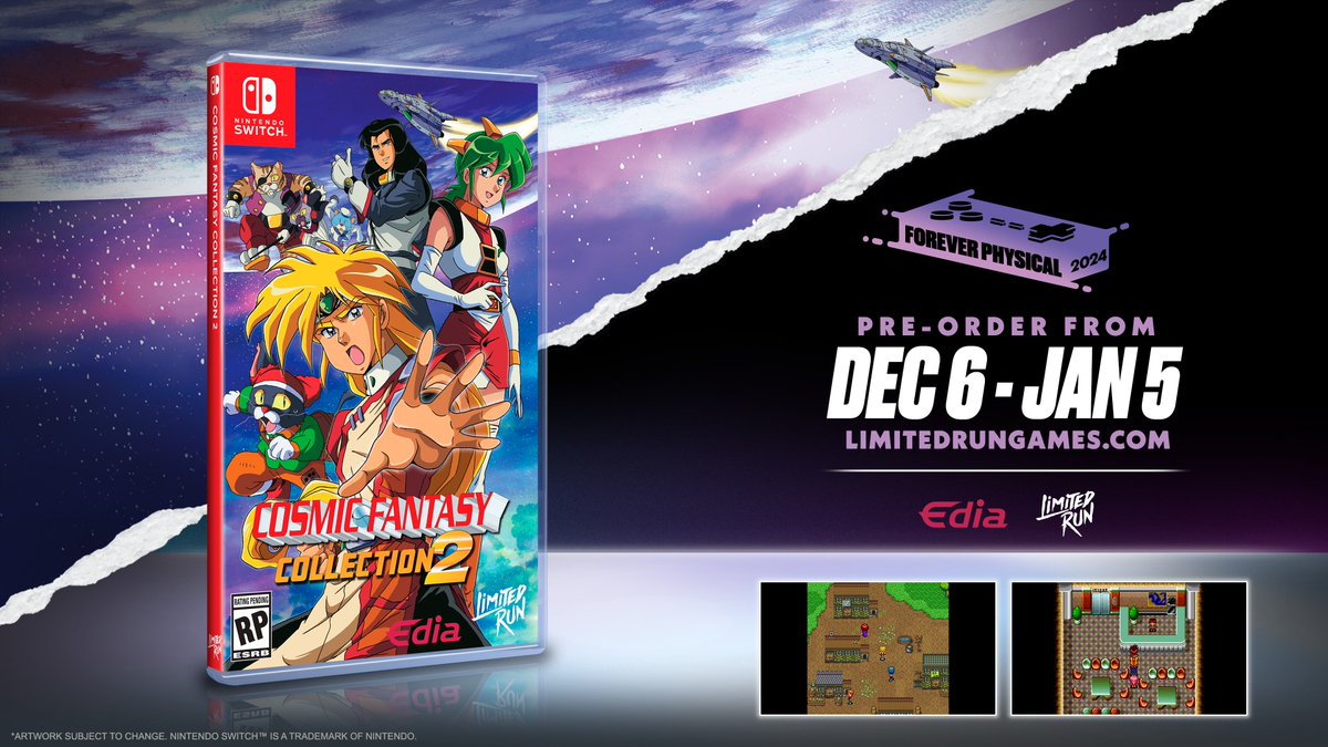 LimitedRunGames's tweet photo. It's time to complete the Cosmic Fantasy collection—translated into English for the first time! Cosmic Fantasy Collection II includes the final three installments in the classic series!

Pre-orders open Friday, December 6th! Wishlist and learn more today! https://t.co/pbv2BViR4V https://t.co/nWvH2dTd1H