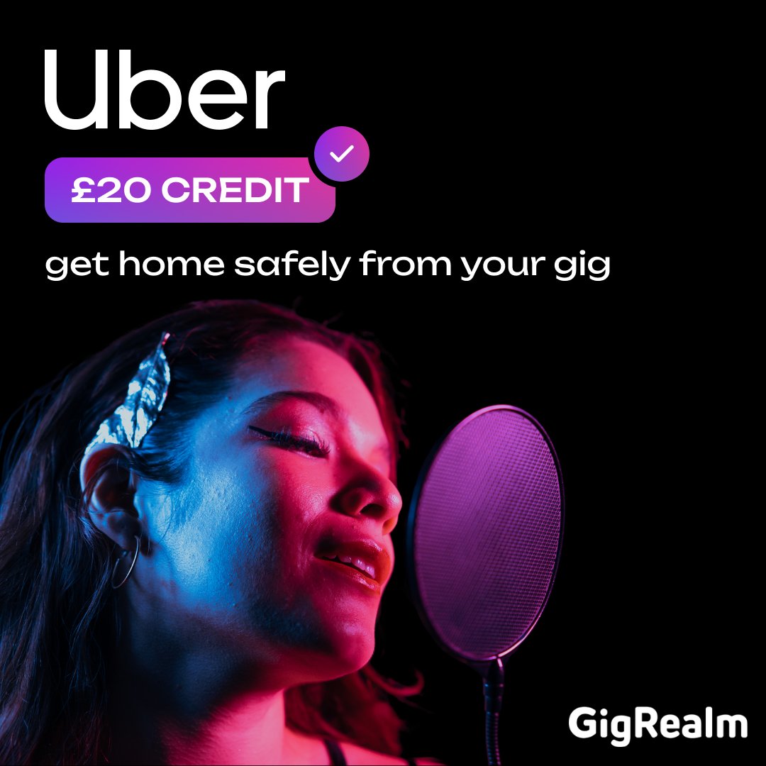 Get home safely after your gig! 🚗🎉 Complete a gig with GigRealm this December and enjoy £20 credit from our friends <a href="/Uber/">Uber</a> 🎉 

Offer valid until January 1st!  #GigRealm #SafeRides
