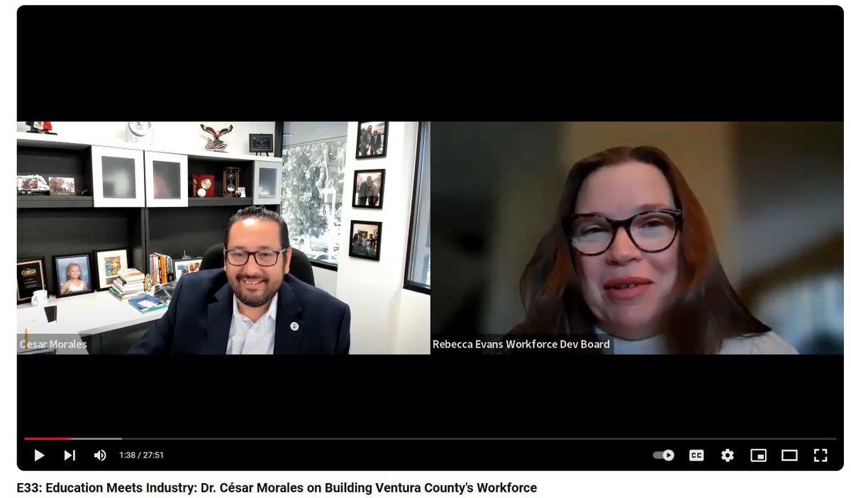 Dr. César Morales, Ventura County Superintendent of Schools, discusses career education as a guest on “Ventura County Works,” the podcast of the Ventura County Workforce Development Board. Watch the episode here: bit.ly/49kiofl