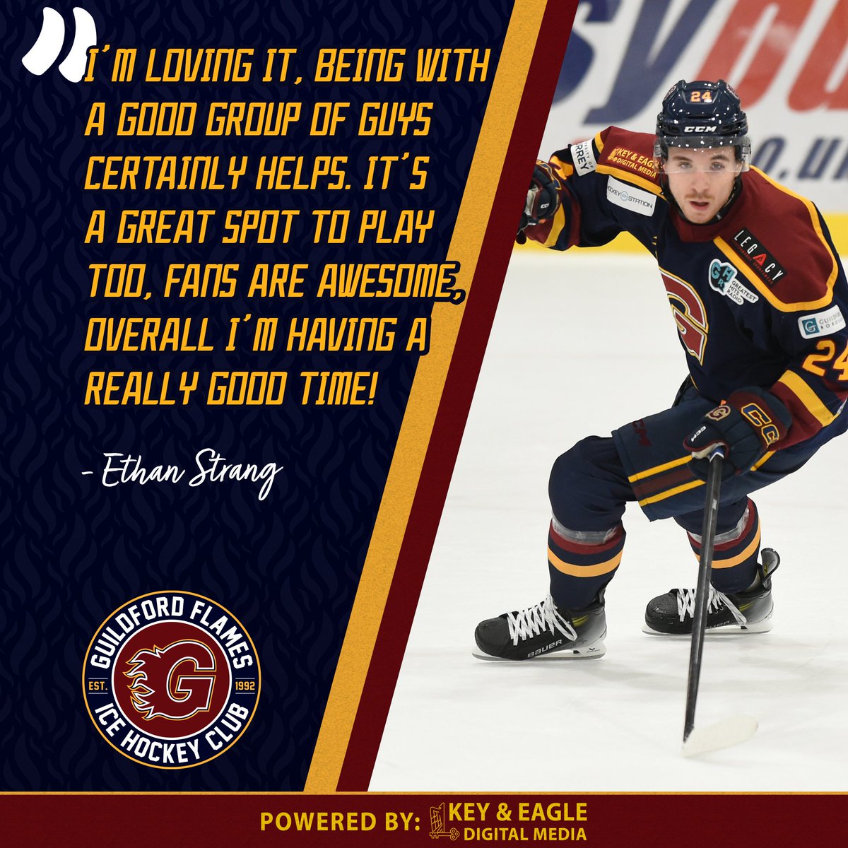 We spoke to Ethan Strang about his first year in professional hockey 🏒

#Guildford #FlamesIHC #EIHL #IceHockey #GuildfordFlames