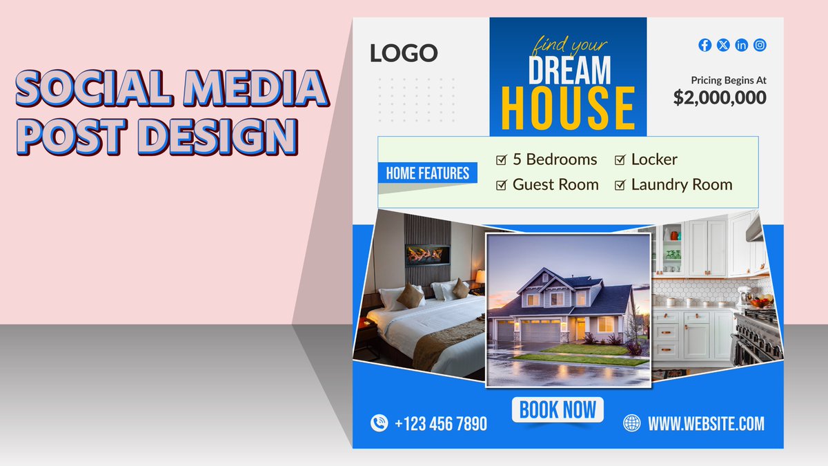 vectvrge's tweet photo. A modern and eye-catching social media post for a real estate campaign!
🏡 Highlighting dream home features and pricing in a clean, engaging layout.
💡 Need a similar design? Let’s collaborate!
#GraphicDesign #SocialMediaDesign #RealEstateMarketing #DesignerWork https://t.co/hc6RiDZF8x