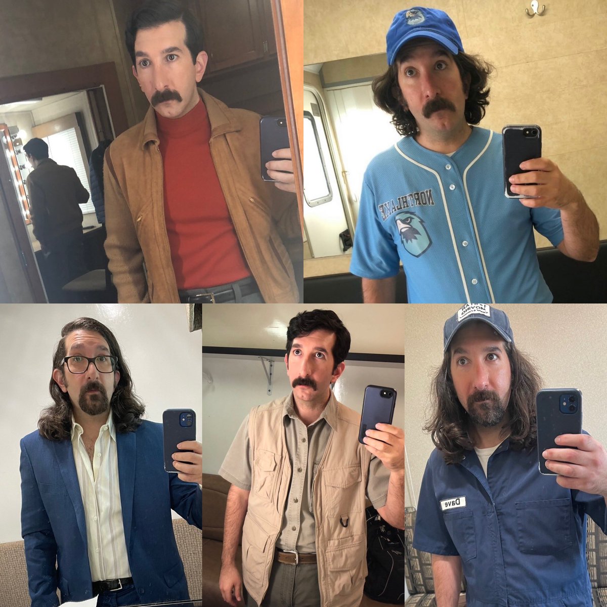 Trailer selfies thru the years