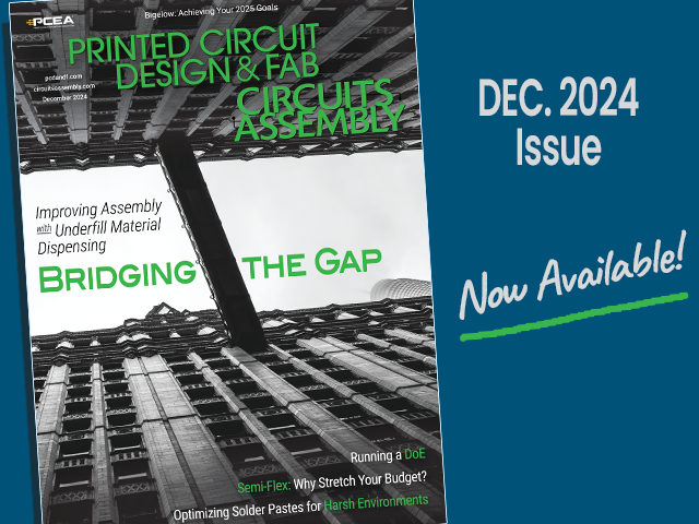 PCEAssociation's tweet image. Our December edition is now available digital.pcea.net - check out this month's coverage on #underfill #designofexperiments #HDPusergroup #solderReliability #serviceExcellenceawards #PCBdesign #flexcircuit #semiflex

Brought to you by @PCEAssociation.