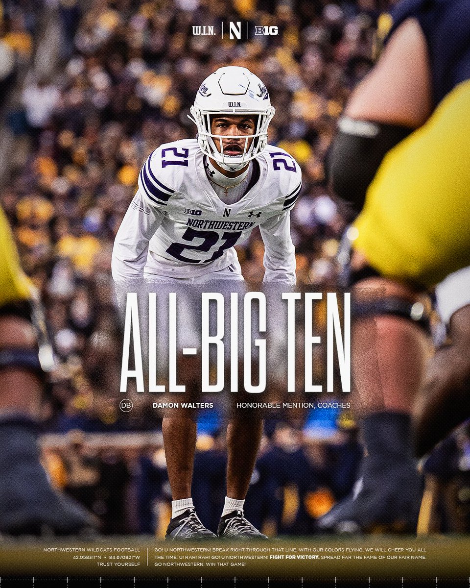 Damon Walters: All-Big Ten 🏅

#GoCats x <a href="/Damon3Walters/">Damon Walters</a>