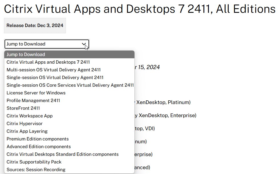 Download Citrix Virtual Apps and Desktops 2411 citrix.com/downloads/citr… < Starting with 2411, MMC-based Studio is deprecated; independent release of Director for LTSR deployments provides access to the latest Director features; Bulk alert dismissal
