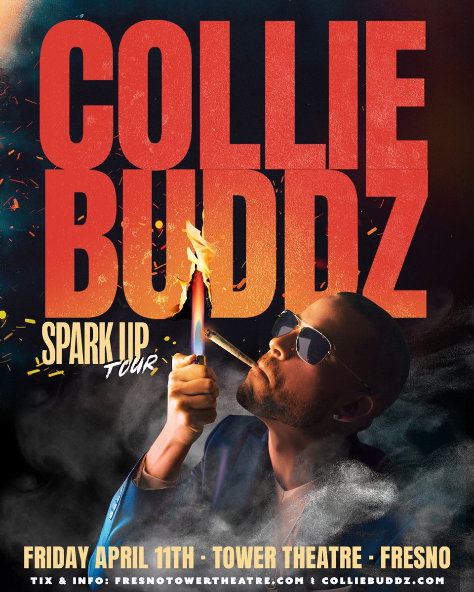 Numbskull Shows (@numbskullshows) on Twitter photo Just announced! <a href="/CollieBuddz/">Collie Buddz</a>
Spark Up Tour 2025 Friday, April 11 at the historic <a href="/TowerTheatre1/">Tower Theatre</a> Fresno. Tix onsale 12/6 10am at Fresnotowertheatre.com Just announced! <a href="/CollieBuddz/">Collie Buddz</a>
Spark Up Tour 2025 Friday, April 11 at the historic <a href="/TowerTheatre1/">Tower Theatre</a> Fresno. Tix onsale 12/6 10am at Fresnotowertheatre.com