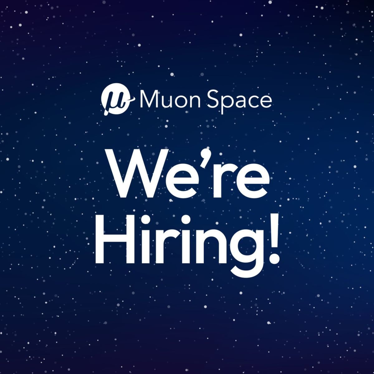 MuonSpace's tweet photo. Muon Space is growing! 🚀 If you're passionate about space and empowering humanity to respond to global challenges and support a livable planet, we'd love to meet you. Join our mission: https://t.co/f7I35owVsp

#spacetech #hiring #spacejobs #siliconvalley https://t.co/rfEN7Msxnc