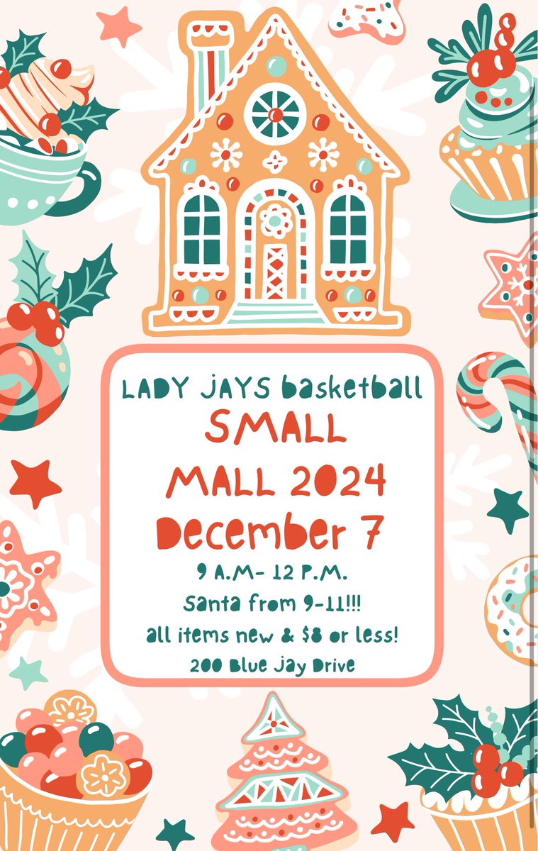 AaronNeeser's tweet photo. Small mall is right around the corner!  🎯 Mark the date!! Every little thing helps the girls basketball program!! 🏀🎄🏀 https://t.co/I2CtdDS2Jp