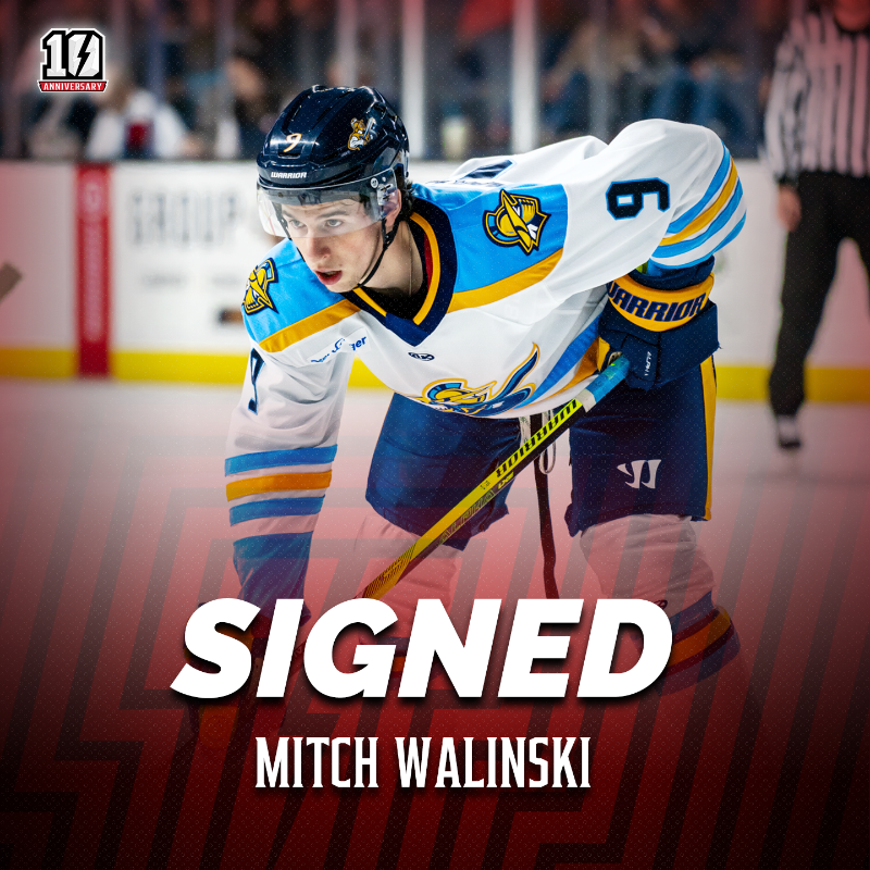 ECHLThunder's tweet photo. NEWS: We've signed forward Mitch Walinski ahead of tomorrow's game against Worcester!

Welcome to town, @mitchwalinski9 ⚡️