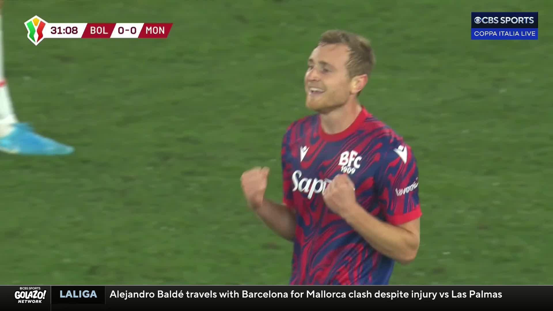Bologna's Tommaso Pobega almost just tore the net off the goal with this ROCKET 🚀