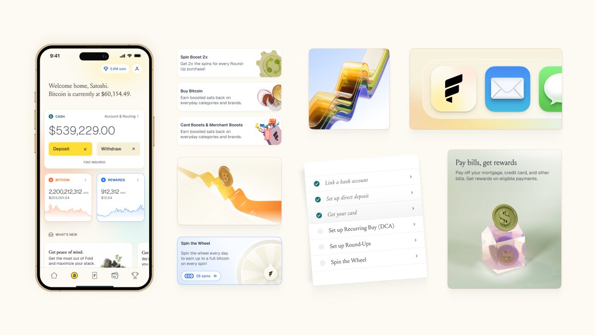 Rachel Mersky (@themersk) on Twitter photo This one's near & dear to my heart 🫶
Returned to <a href="/fold_app/">FOLD BITCOIN</a> to lead a product-led brand refresh in ~6 weeks. We refreshed UX, updated the brand identity, and reimagined the visuals to align Fold’s playful side with grown-up reliability - just in time for their big public launch! This one's near & dear to my heart 🫶
Returned to <a href="/fold_app/">FOLD BITCOIN</a> to lead a product-led brand refresh in ~6 weeks. We refreshed UX, updated the brand identity, and reimagined the visuals to align Fold’s playful side with grown-up reliability - just in time for their big public launch!