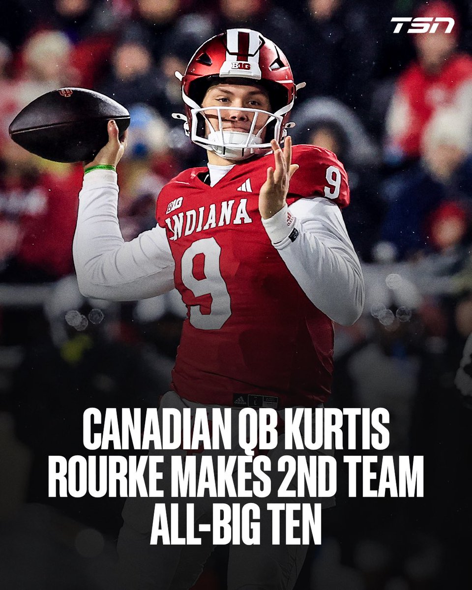 🇨🇦 Kurtis Rourke with yet another accomplishment in incredible season as he makes 2nd team All-Big Ten!