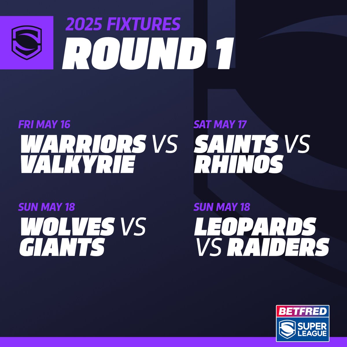 2025 Round 1 👀   

#SuperLeague