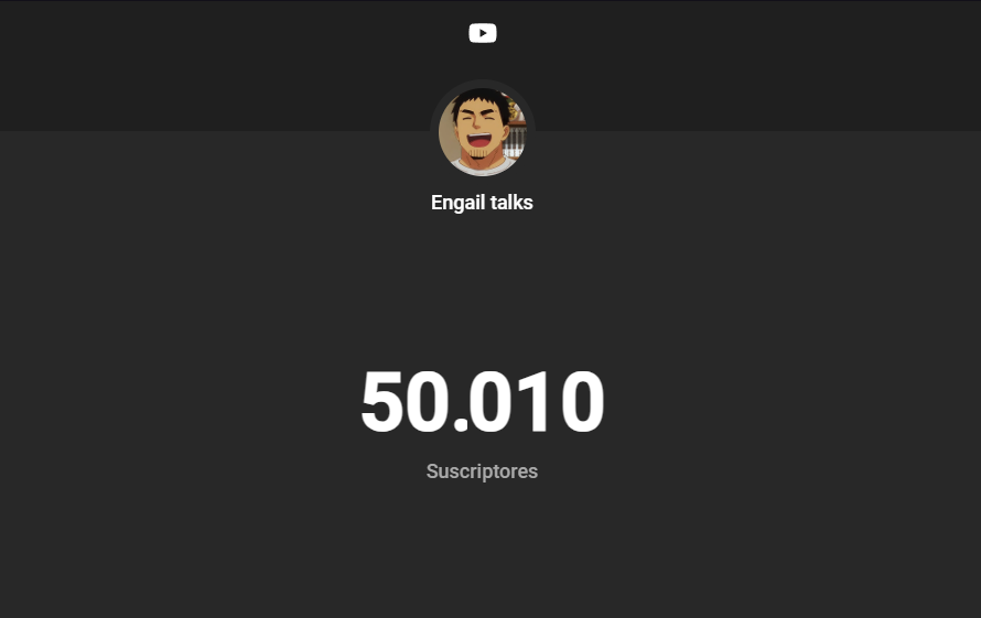 Engailtalks's tweet photo. 50k en poco más de un año es una locura, muchas gracias. https://t.co/QDAPhob5gF