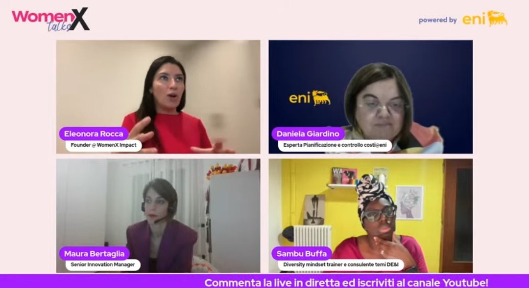 🎤I Key takeaways del Talk:

"Non arrendersi mai, sorridere sempre, fa bene al cuore e fa bene a tutti! " Daniela Giardino 

"I limiti possono sempre trasformarsi in un'opportunità" Maura Bertaglia 

"La diversità sta negli occhi di chi sa come guardarla" Sambu Buffa