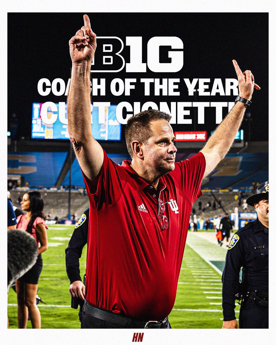 Curt Cignetti. B1G Coach of the Year 🔥#iufb