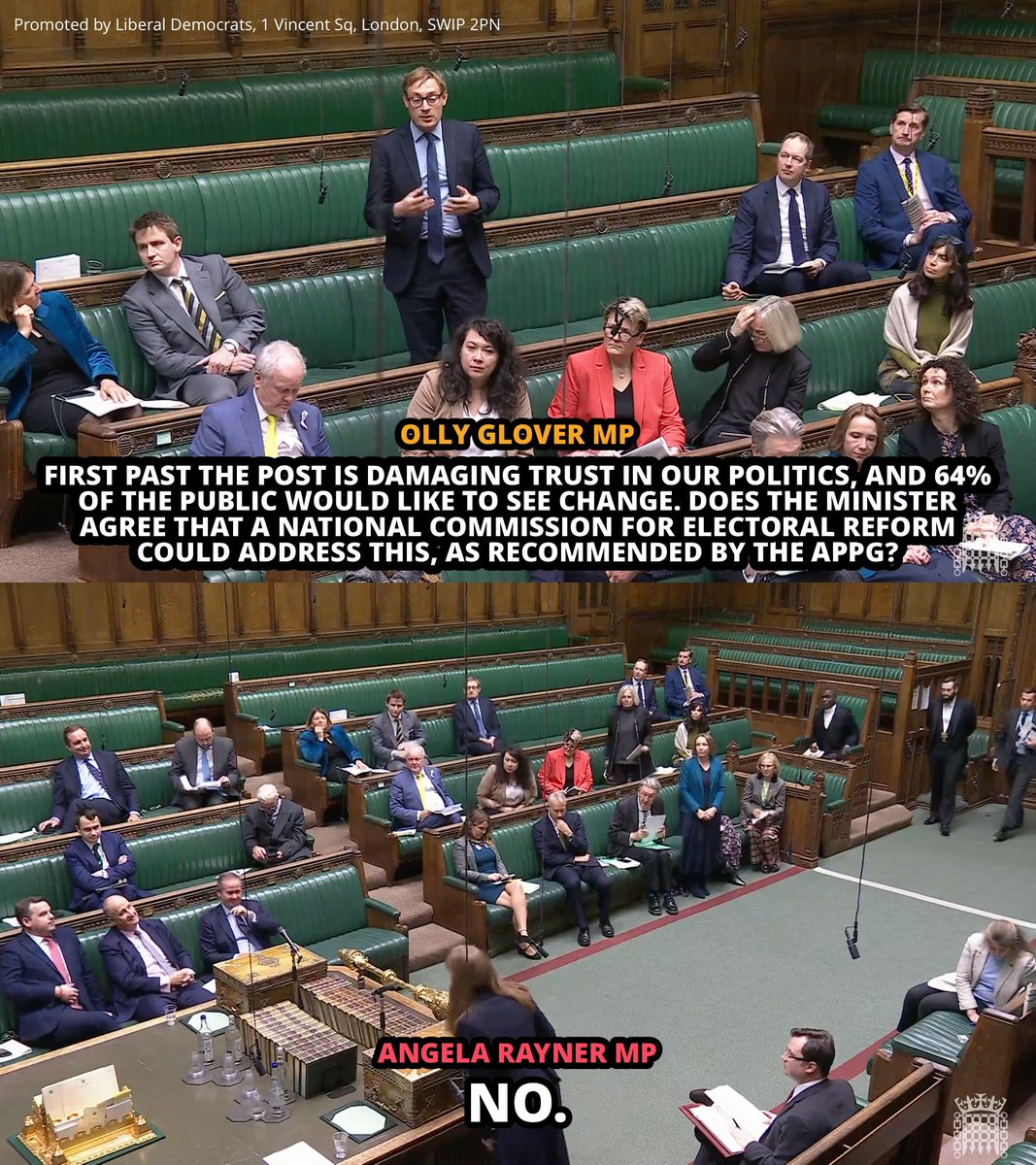 Liberal Democrats have always led the fight for fair votes. 

As we have done for a century, we will continue to fight for electoral reform to make sure that no one can be ignored in our democracy.