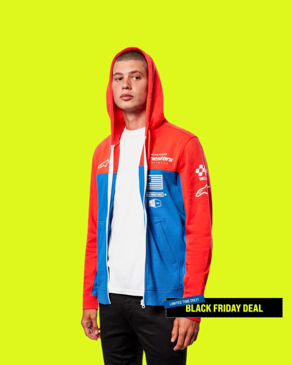 js_accessories's tweet image. 🔥 Black Friday: 55% OFF 🔥

Race-inspired comfort! The Alpinestars H Block Hoodie:
✔️ Cotton/poly blend
✔️ Bold colour-blocked design
✔️ Ribbed cuffs &amp;amp; hem for a snug fit

Grab yours now: bit.ly/3ZsbuBd?utm_so… 👕🏁 #BlackFriday #MotoStyle