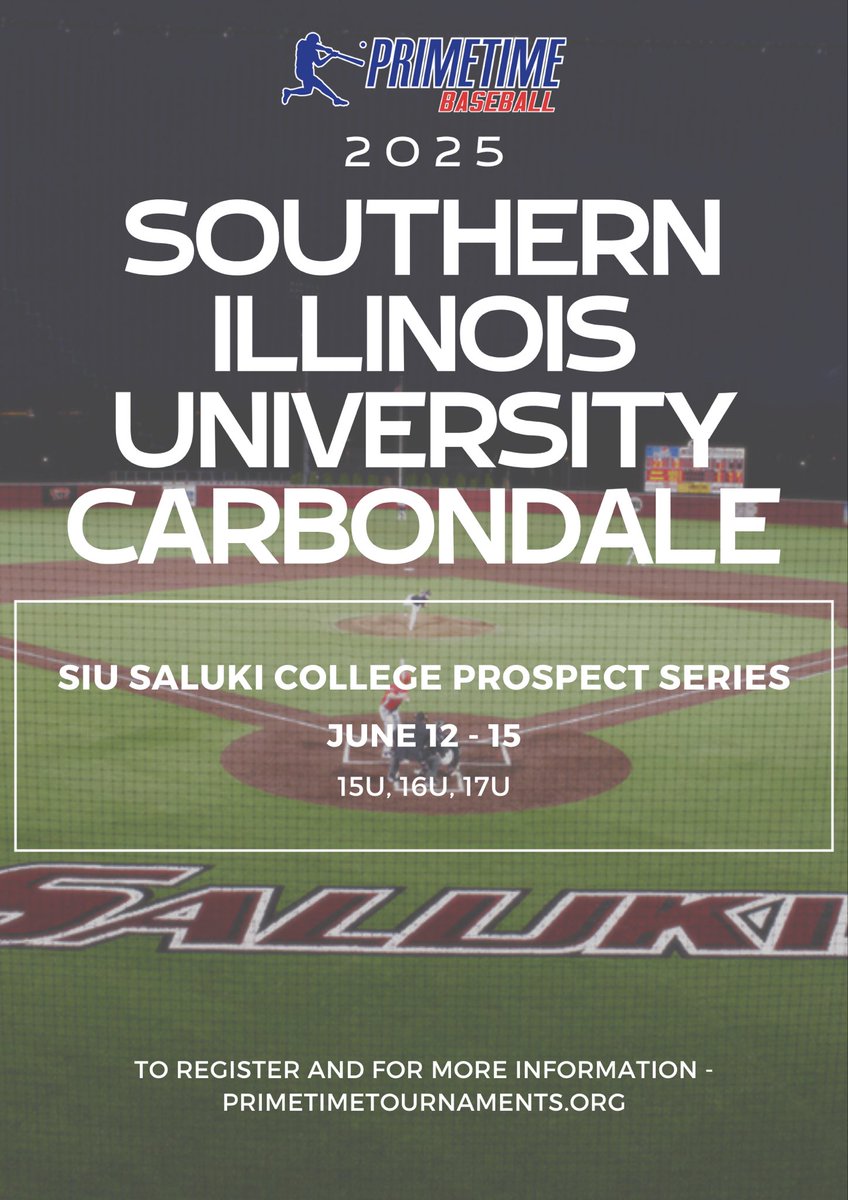 𝐒𝐨𝐮𝐭𝐡𝐞𝐫𝐧 𝐈𝐥𝐥𝐢𝐧𝐨𝐢𝐬 𝐔𝐧𝐢𝐯𝐞𝐫𝐬𝐢𝐭𝐲 - 𝐂𝐚𝐫𝐛𝐨𝐧𝐝𝐚𝐥𝐞 
𝐒𝐚𝐥𝐮𝐤𝐢 𝐂𝐨𝐥𝐥𝐞𝐠𝐞 𝐏𝐫𝐨𝐬𝐩𝐞𝐜𝐭 𝐒𝐞𝐫𝐢𝐞𝐬

To register and for more information⬇️

🔗: primetimetournaments.org/2024-2025-high…