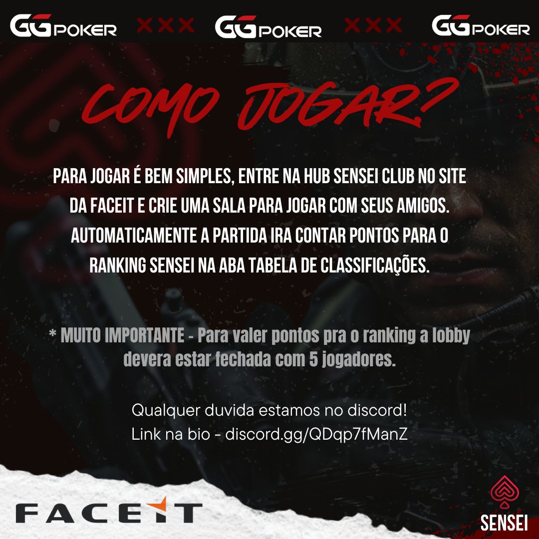 Começando AGORA em parceria com a FACEIT a 2º Season da HUB SENSEI.
Jogue na FACEIT com os amigos e ganhe premiações do 1º ao 24º.

Valendo ak-47 , m4a1 , USP e muitos faceit points.

LINK  HUB - faceit.com/pt/inv/Md47FXh

♠️♥️