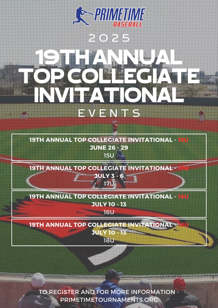𝟏𝟗𝐭𝐡 𝐀𝐧𝐧𝐮𝐚𝐥 𝐓𝐨𝐩 𝐂𝐨𝐥𝐥𝐞𝐠𝐢𝐚𝐭𝐞 𝐈𝐧𝐯𝐢𝐭𝐚𝐭𝐢𝐨𝐧𝐚𝐥 - 𝟐𝟎𝟐𝟓

To register and for more information⬇️

🔗: primetimetournaments.org/2024-2025-high…